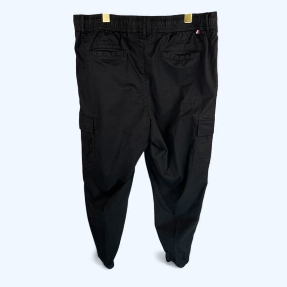Tommy Hilfiger Women's Black Cargo Ankle Jogger Cotton Canvas Large - Picture 2 of 7